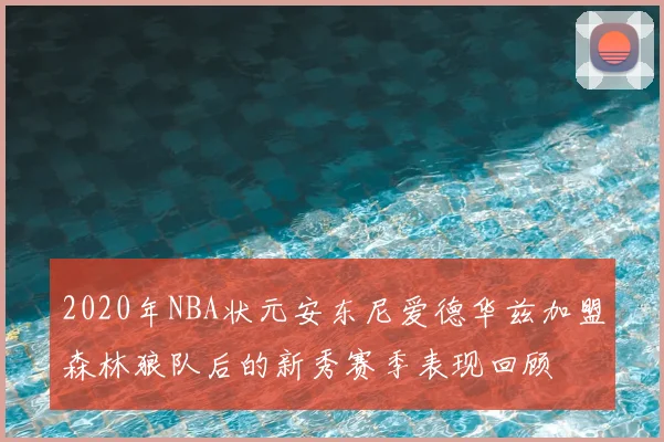 2020年NBA状元安东尼爱德华兹加盟森林狼队后的新秀赛季表现回顾